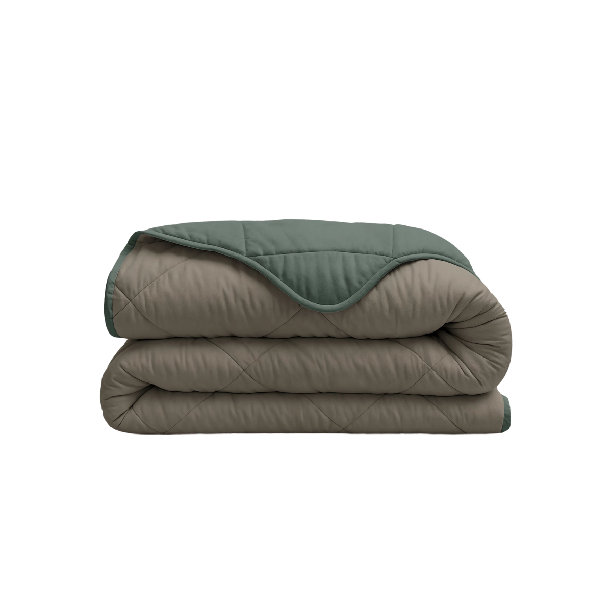 Abrigu Original Dekbed Taupe & Groen  -  Voor het hele jaar  (1+1)