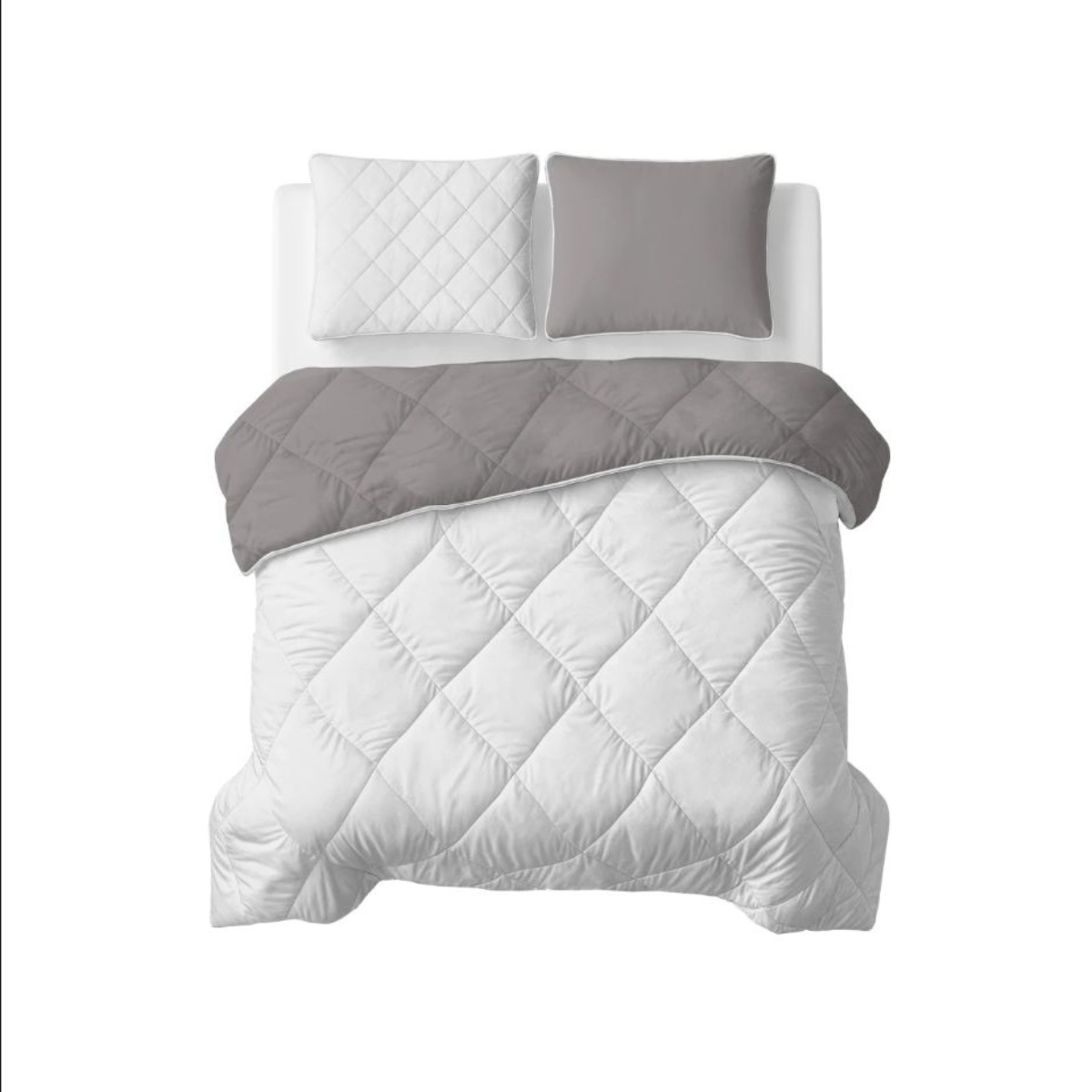 Dekbed Uni Beige & Grijs - Voor het hele jaar (1+1) – productfoto 6 | Abrigu
