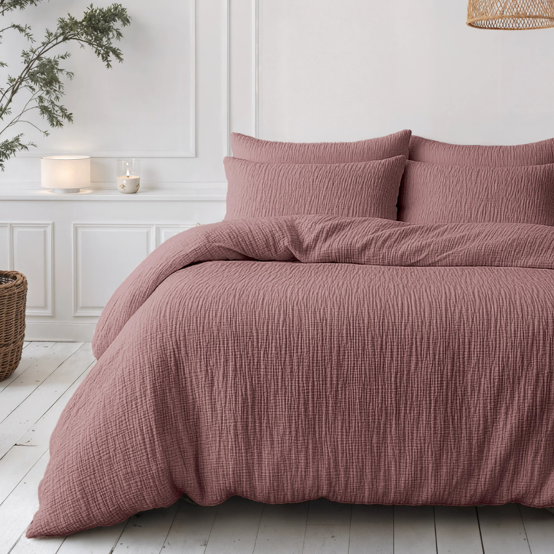 Abrigu Original Dekbed Mousseline Oud Roze - Voor het hele jaar