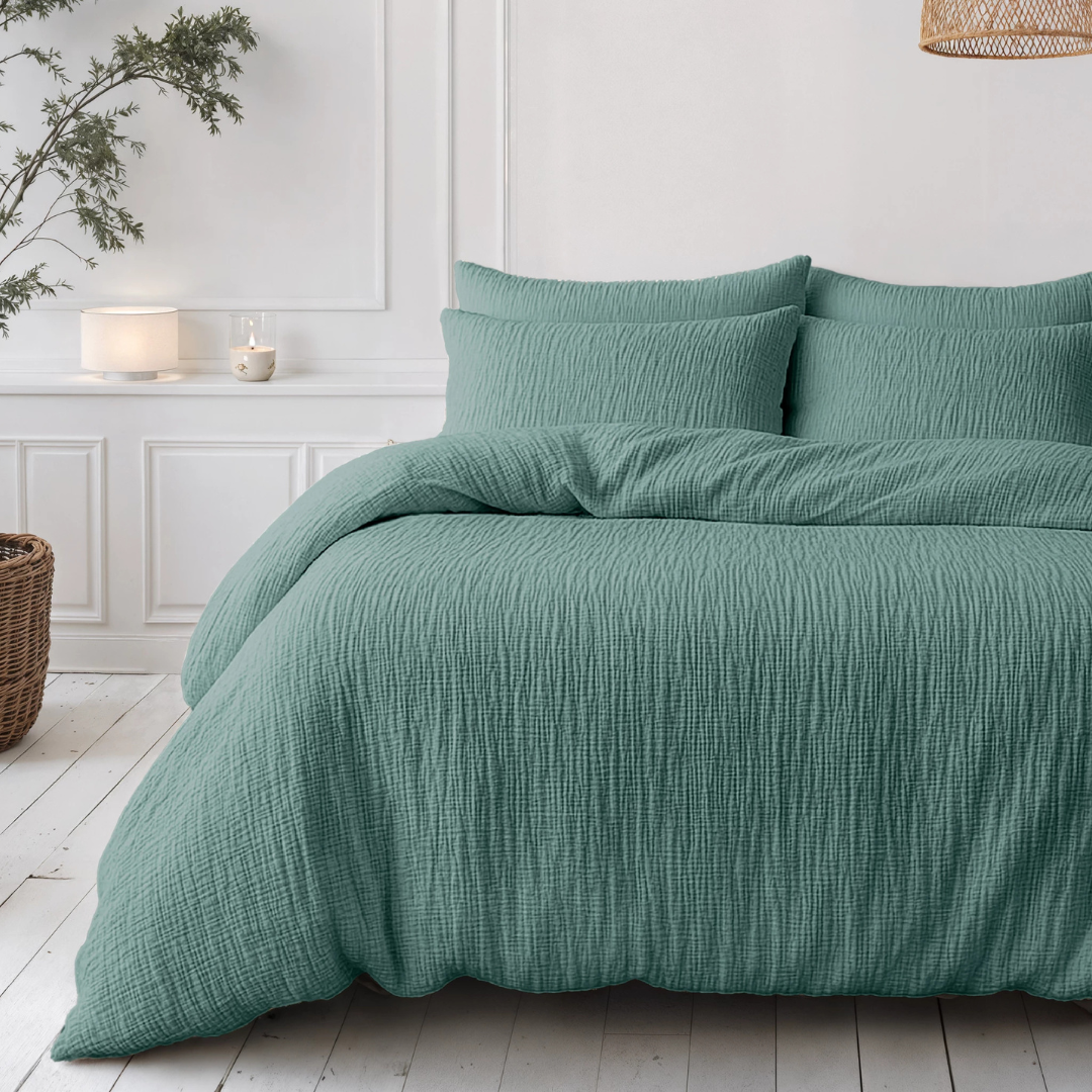 Abrigu Original Dekbed Mousseline Groen - Voor het hele jaar