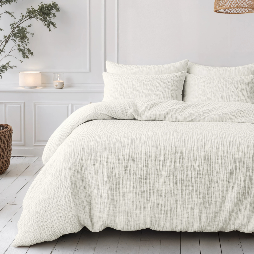 Abrigu Original Dekbed Mousseline Beige - Voor het hele jaar