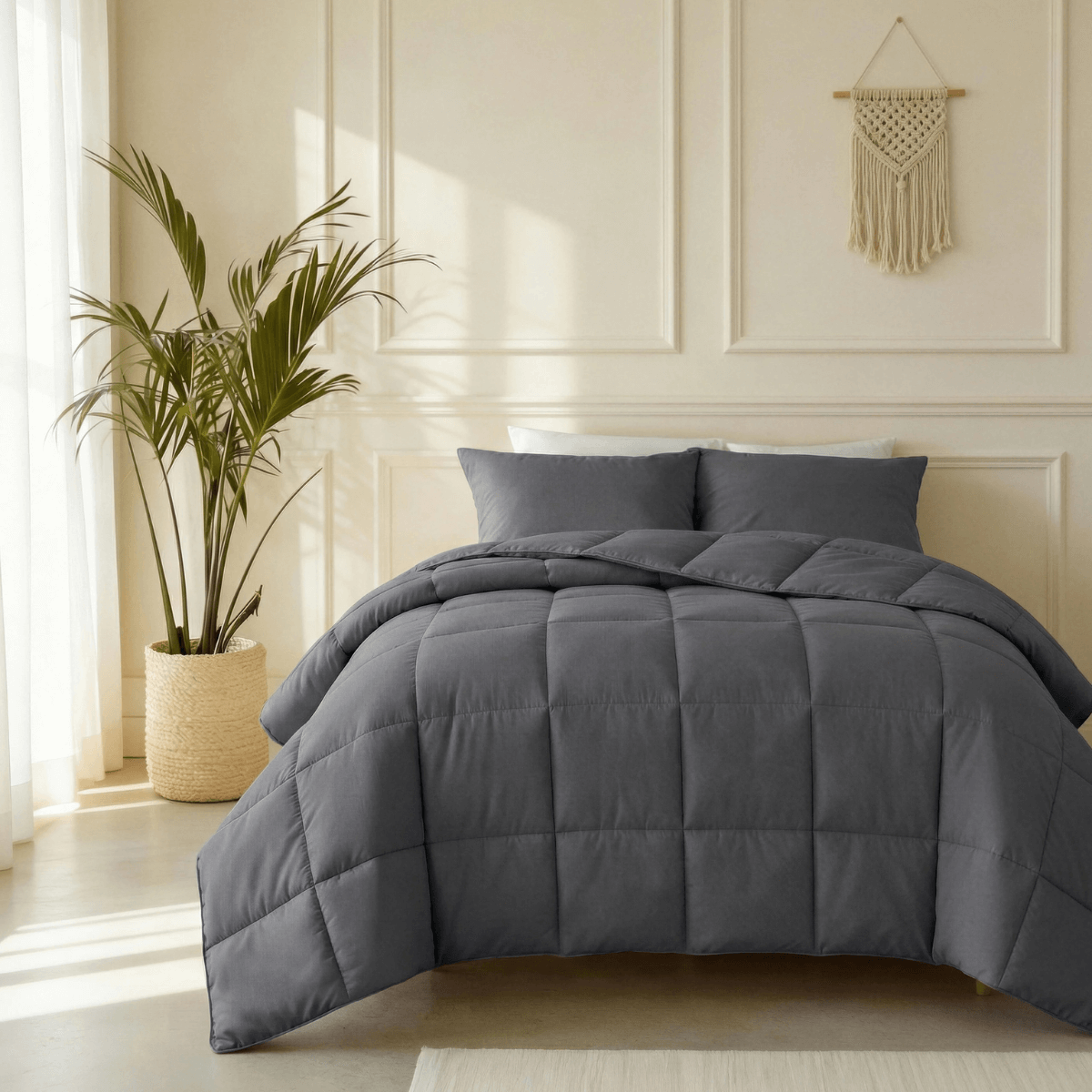 Abrigu Original Dekbed Percale Antraciet - Voor het hele jaar