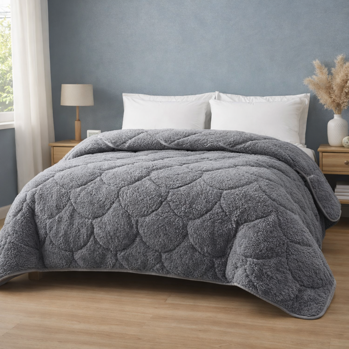 Abrigu Original Dekbed Teddy Grijs - Voor het hele jaar (1+1)
