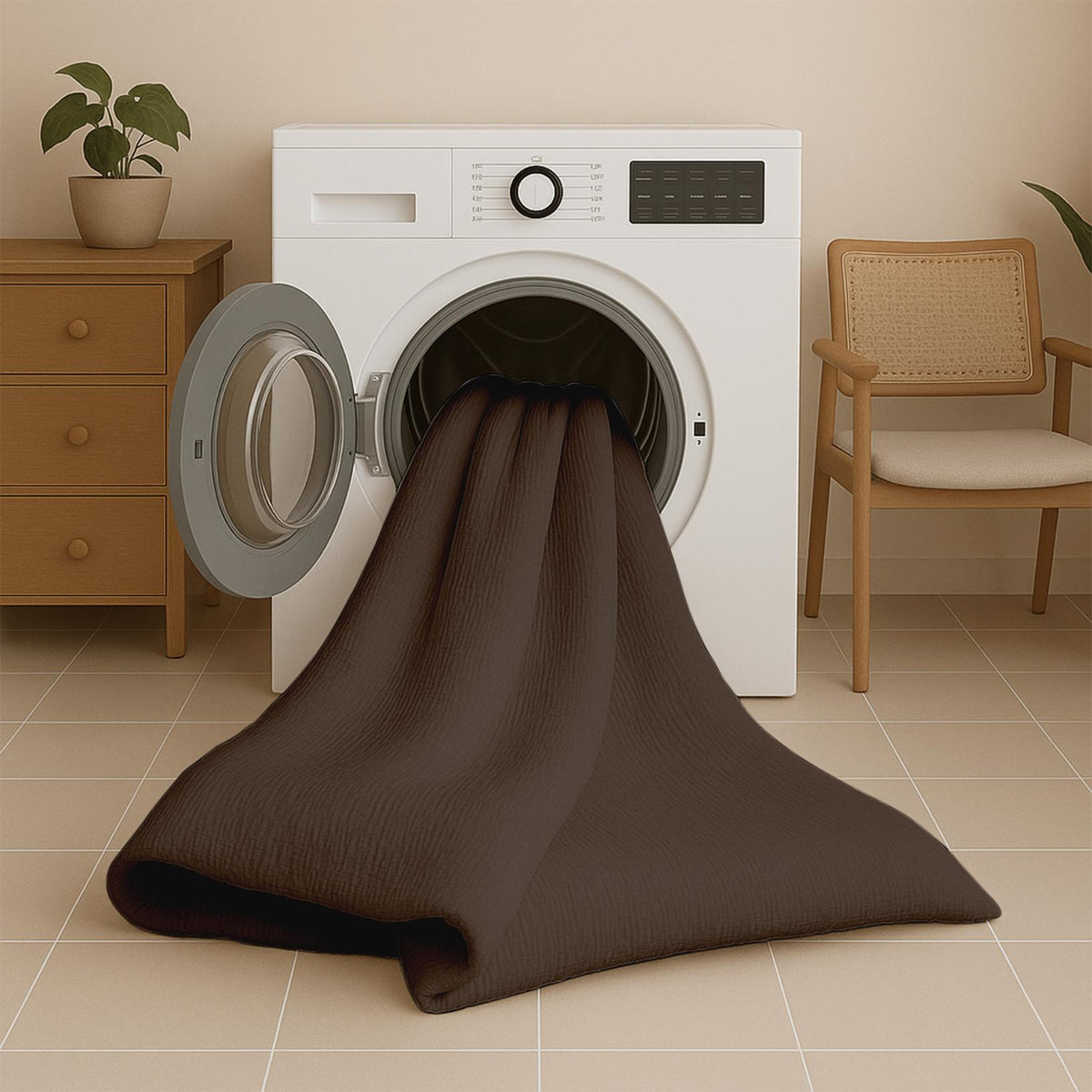 Eazzzy Dekbed Mousseline Micro - Chocolate - afbeelding 3