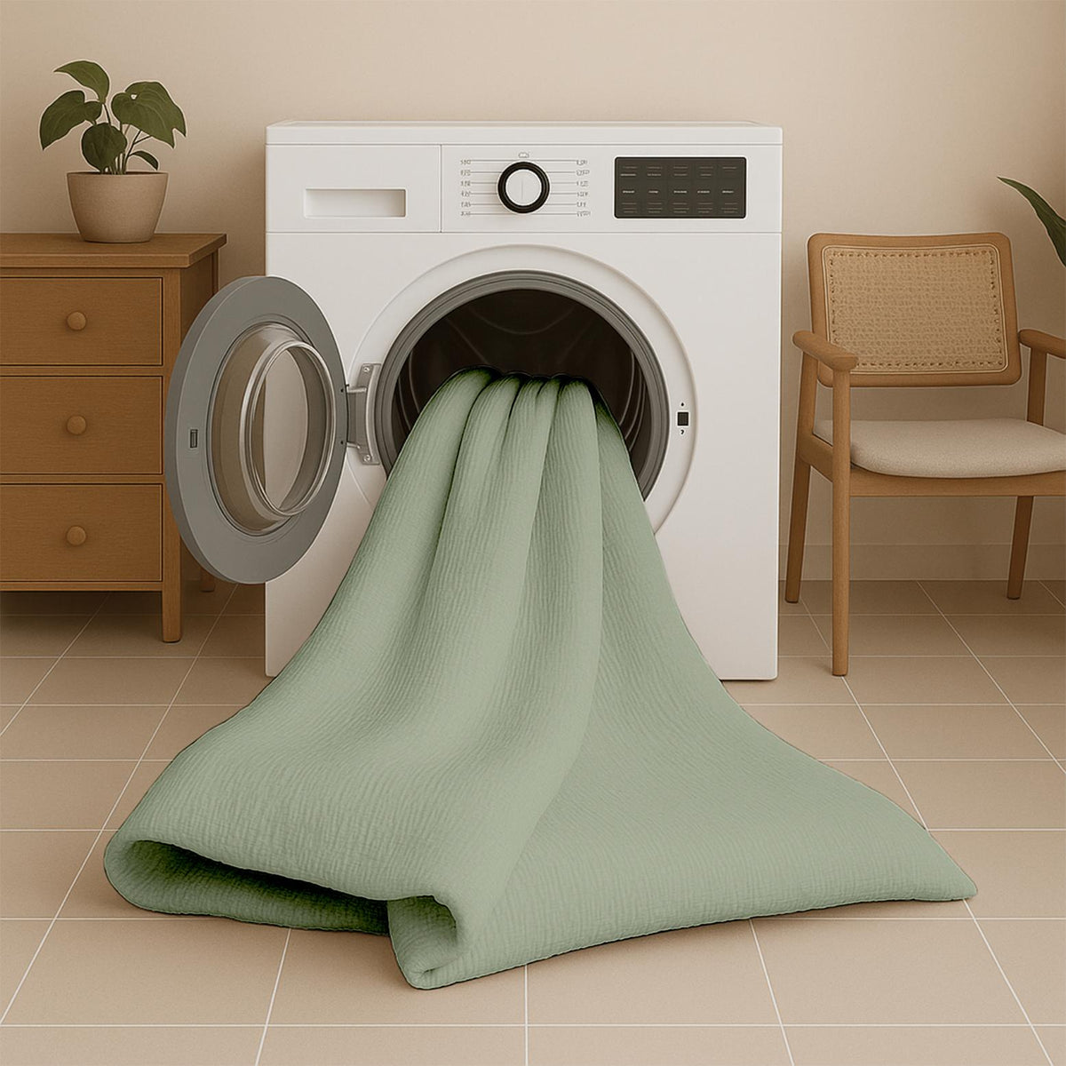 Eazzzy Dekbed Mousseline Micro - Moss Groen - afbeelding 4