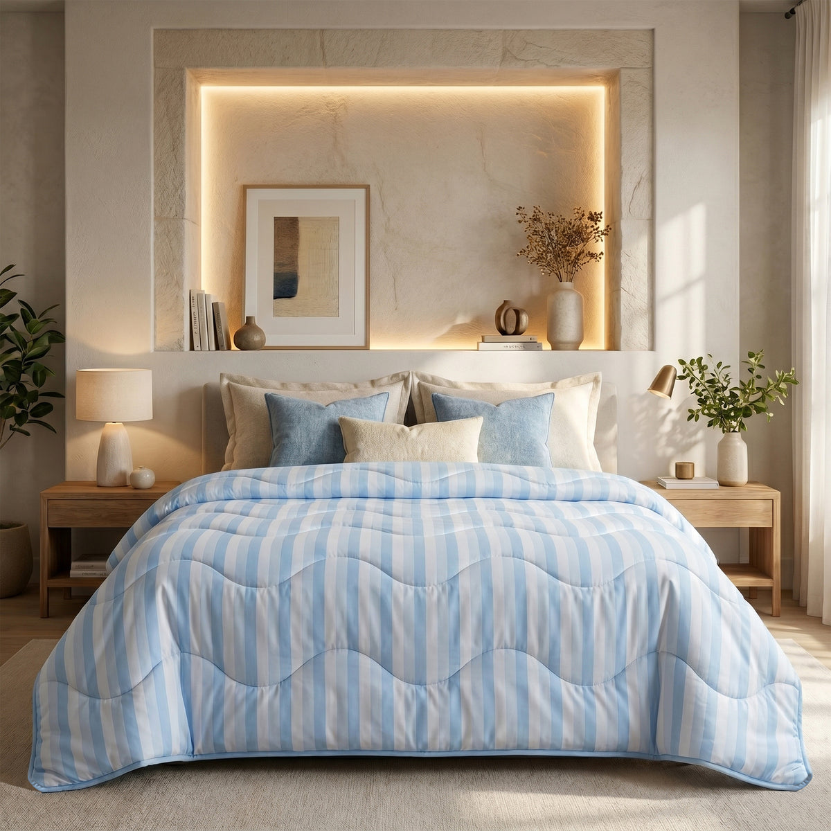 Licht Blauw - Cooling dekbed – tweede productweergave | Abrigu