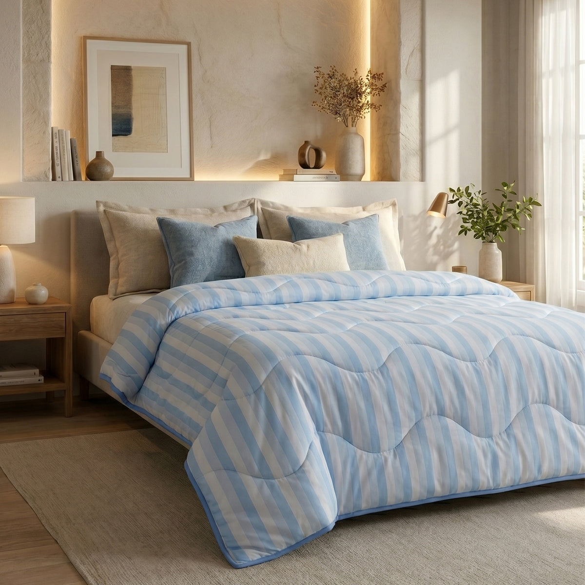 Blauw - Cooling dekbed – detailweergave | Abrigu