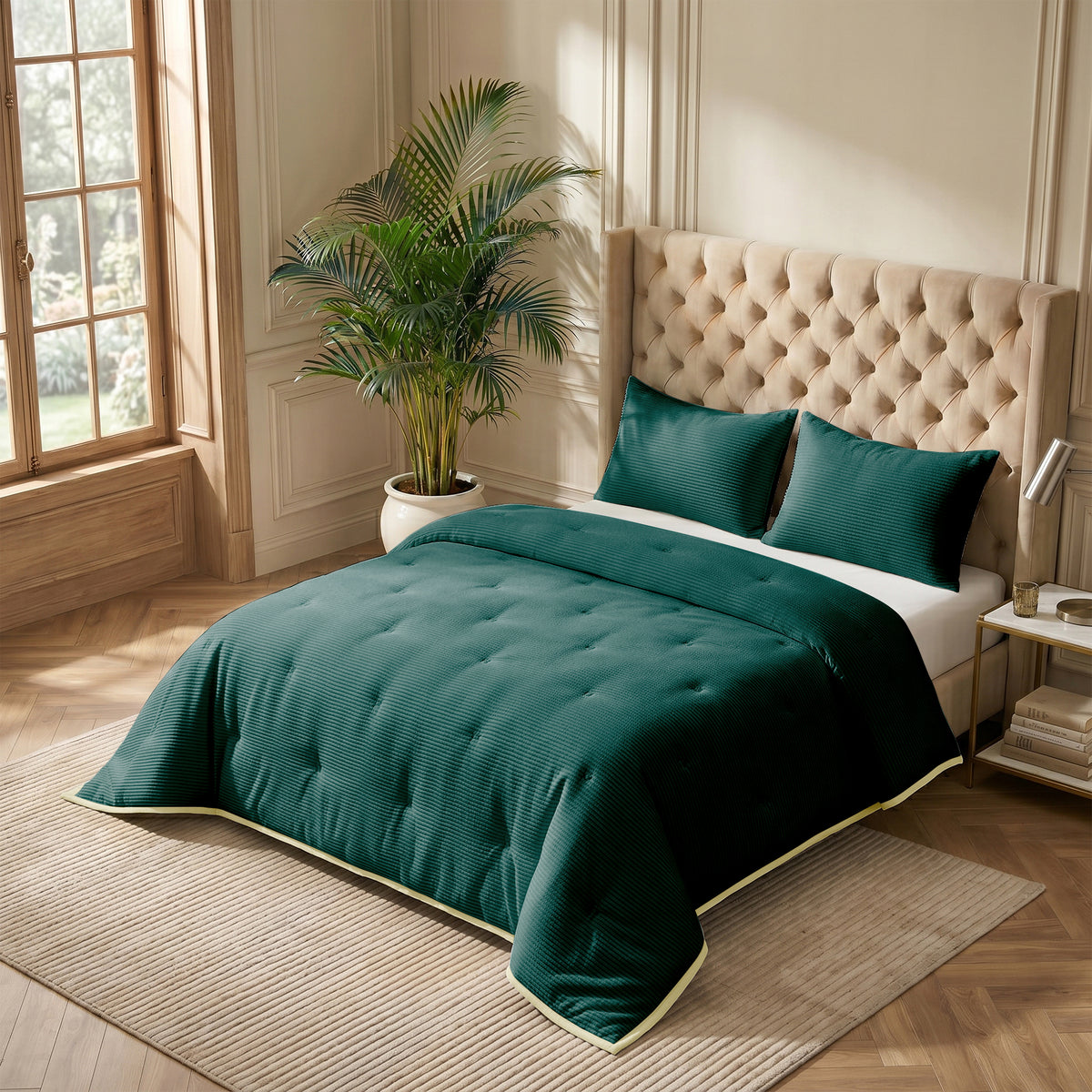 Corduroy Donker Groen - Voor het hele jaar (1+1) – productfoto 5 | Abrigu