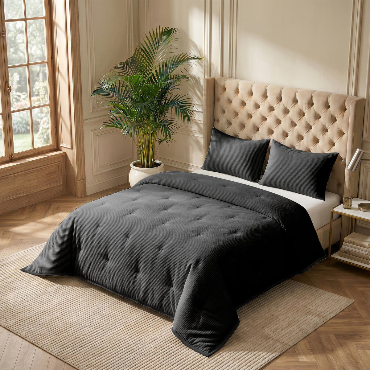 Corduroy Antraciet - Voor het hele jaar (1+1) – productfoto 5 | Abrigu
