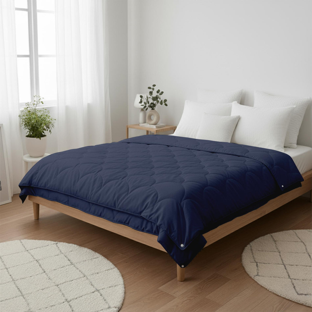 4-Seizoenendekbed - Donker Blauw – tweede productweergave | Abrigu