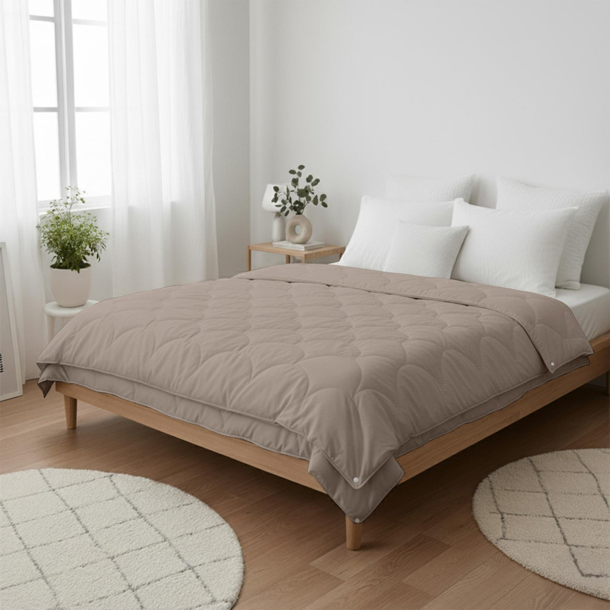 4-Seizoenendekbed - Taupe – tweede productweergave | Abrigu