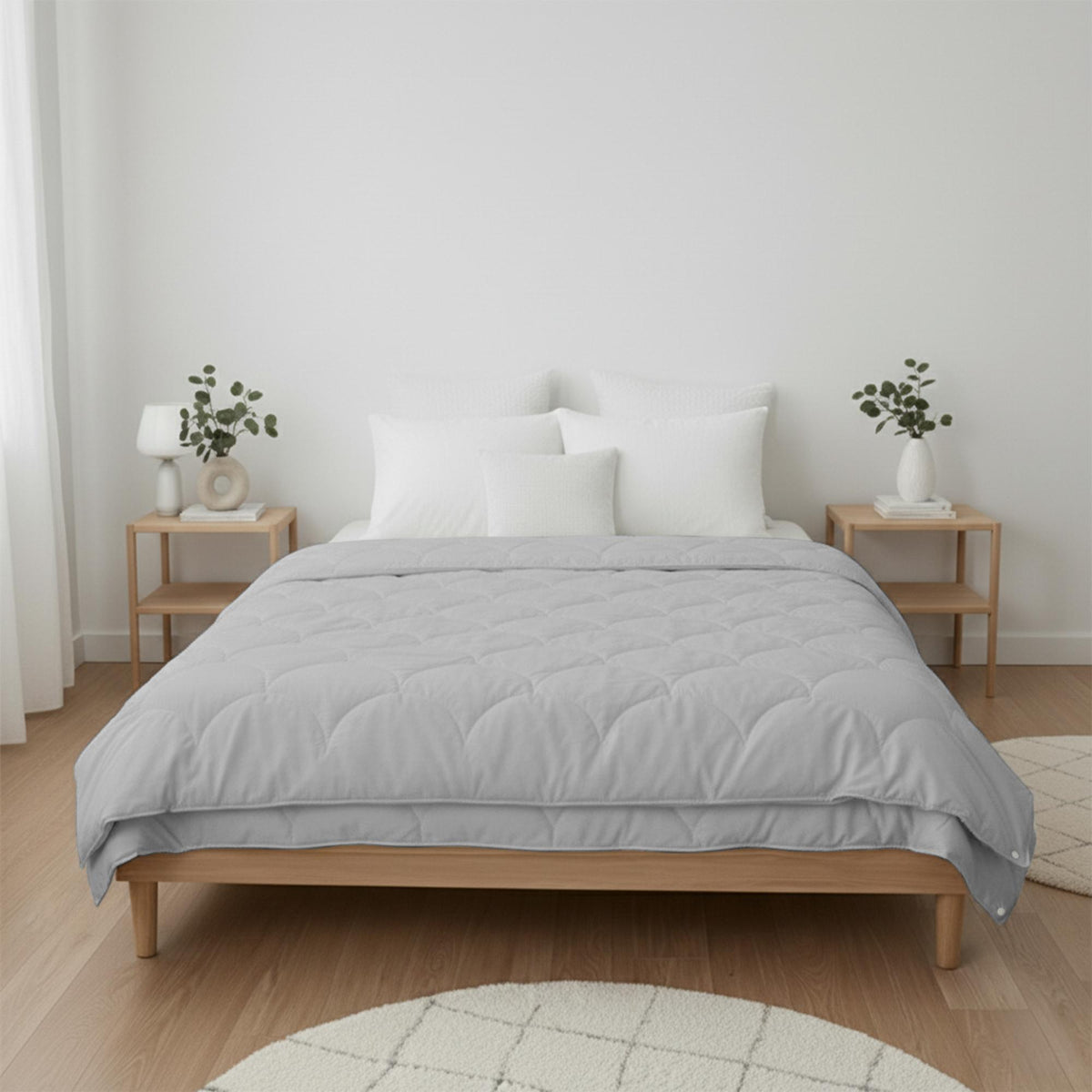 4-Seizoenendekbed - Grijs – detailweergave | Abrigu