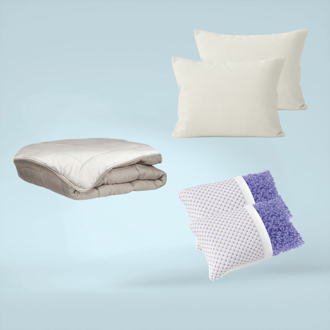 Easybed bundel met vaste overtrek, kussenslopen en hoofdkussen(s). Luxe en comfortabel beddengoed van Abrigu, ontworpen voor gemak en een heerlijke nachtrust.