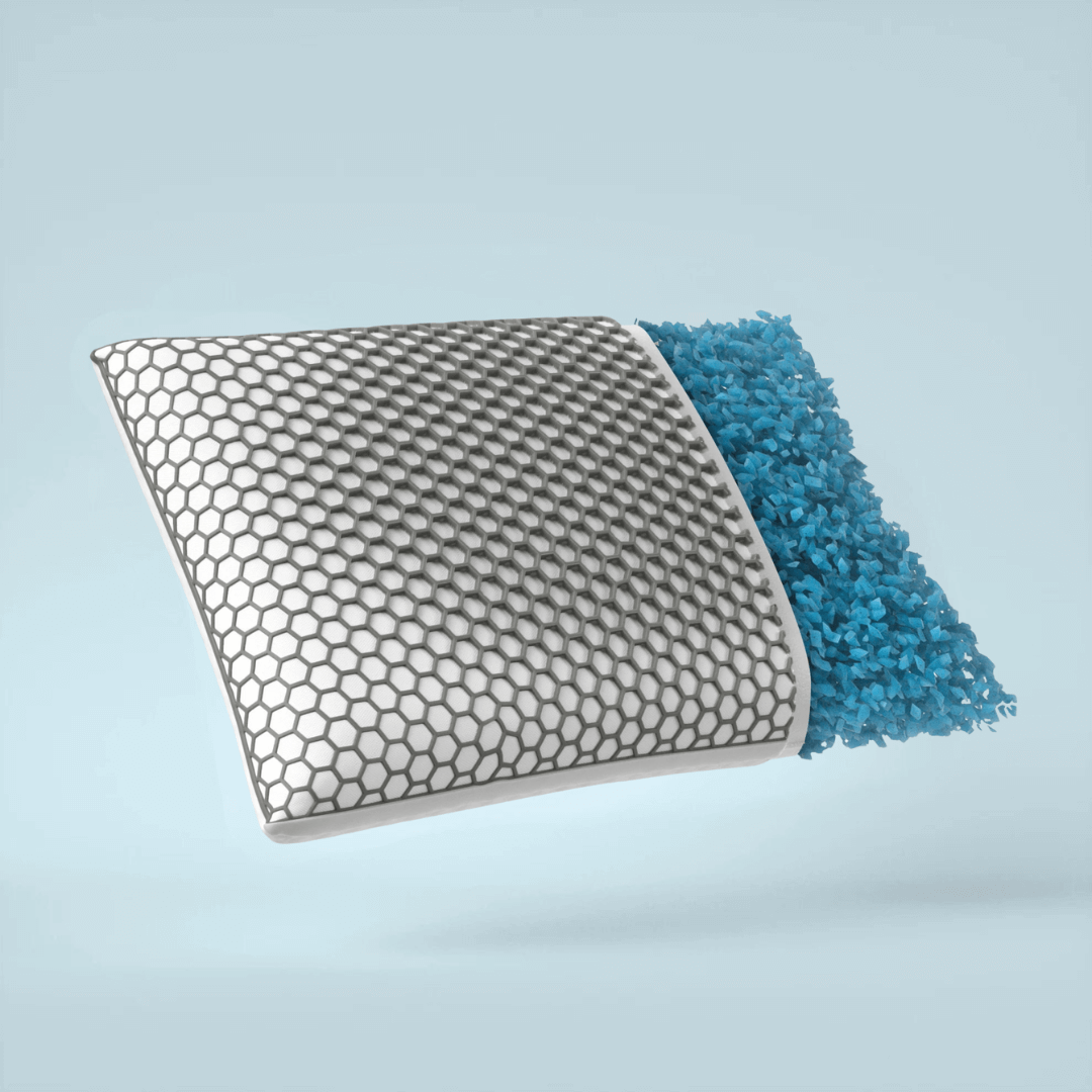 CloudRest hoofdkussen van Abrigu. Zacht en ondersteunend kussen met ademende structuur voor optimaal slaapcomfort en drukverlichting.
