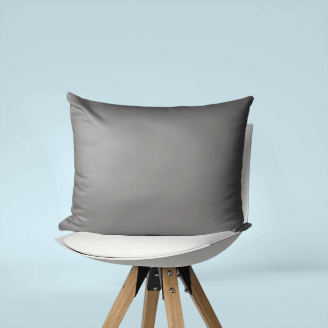 Katoensatijnen Kussenslopen Grijs - Set van 2