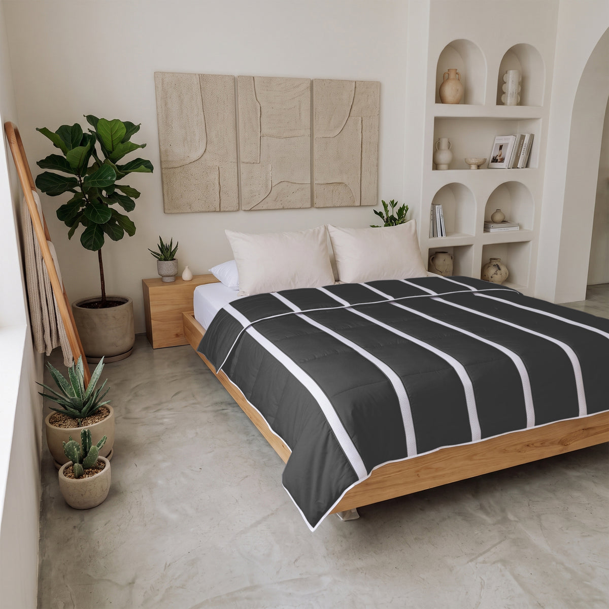 Ventilatie Dekbed Zwart - Zomerdekbed – detailweergave | Abrigu