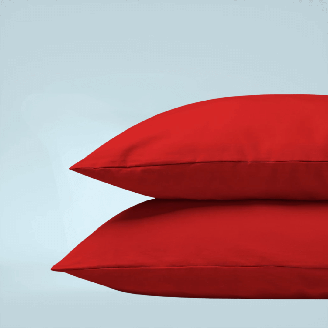 Katoenen 2 in 1 Kussenslopen Rood - Set van 2