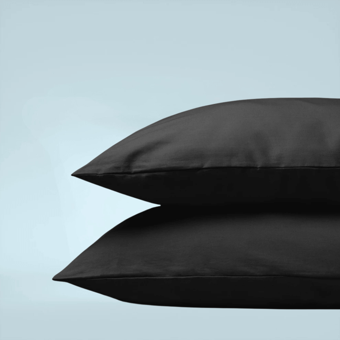 Katoenen 2 in 1 Kussenslopen Zwart - Set van 2