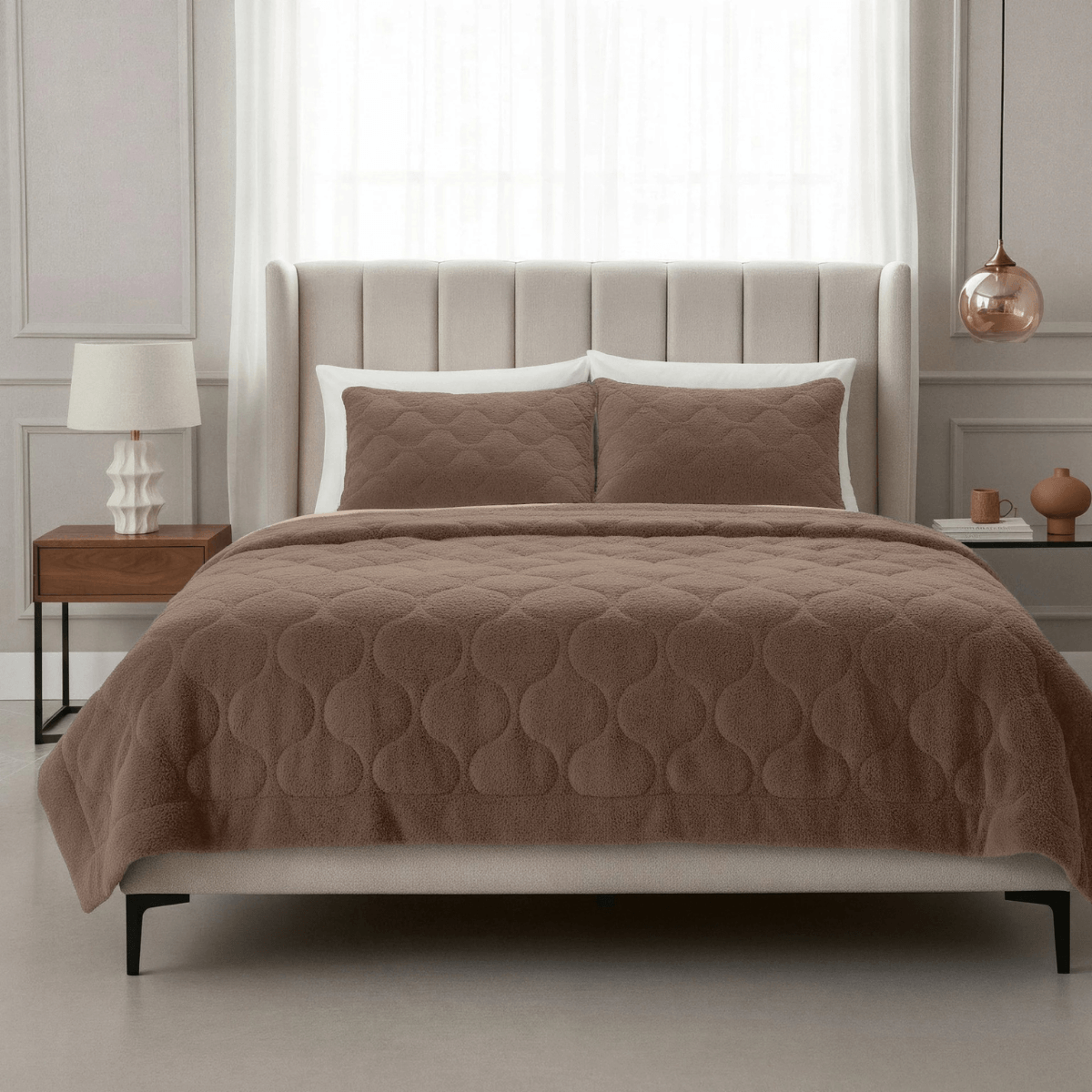 Abrigu Original Dekbed Teddy Mokka Taupe - Voor het hele jaar (1+1)