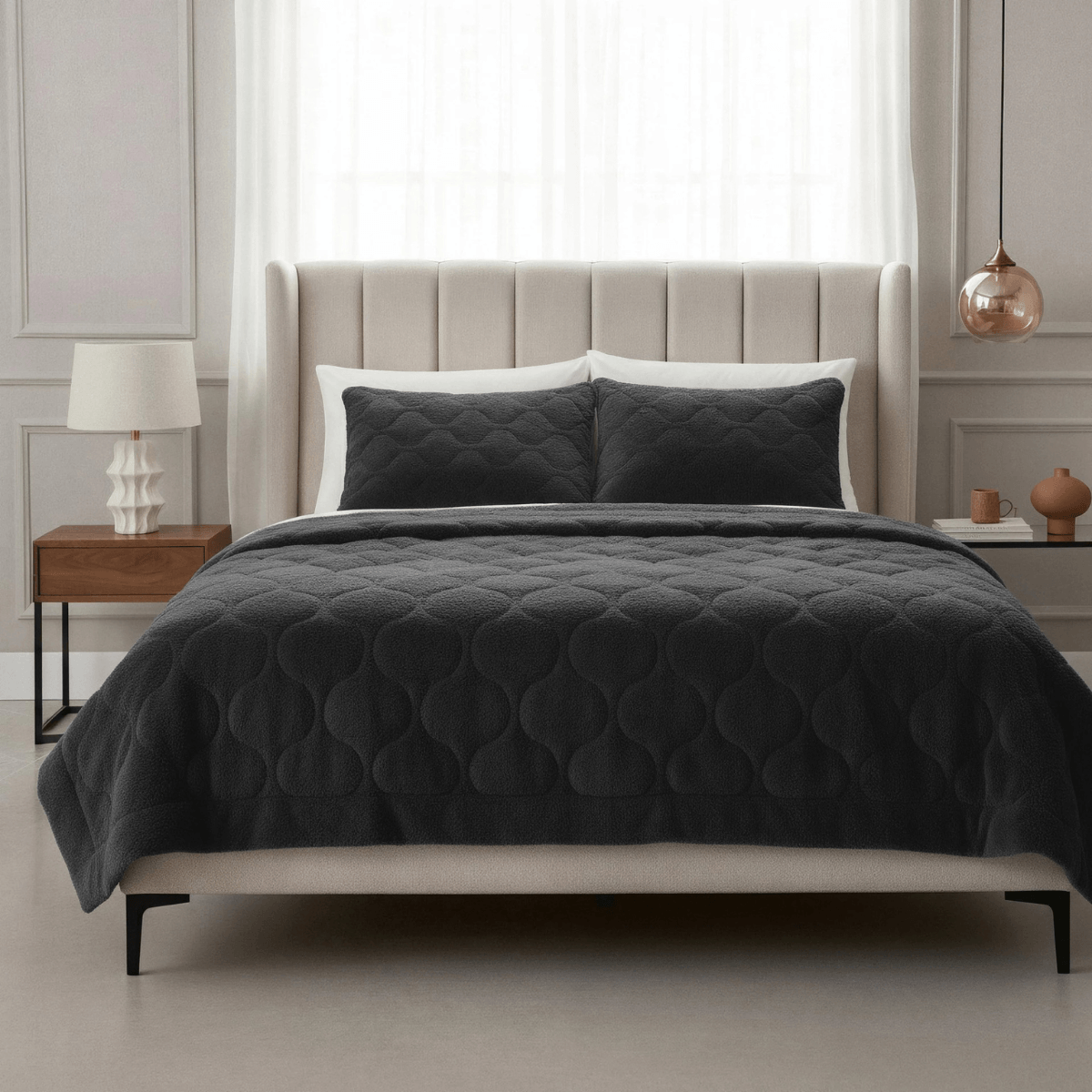 Abrigu Original Dekbed Teddy Zwart - Voor het hele jaar (1+1)