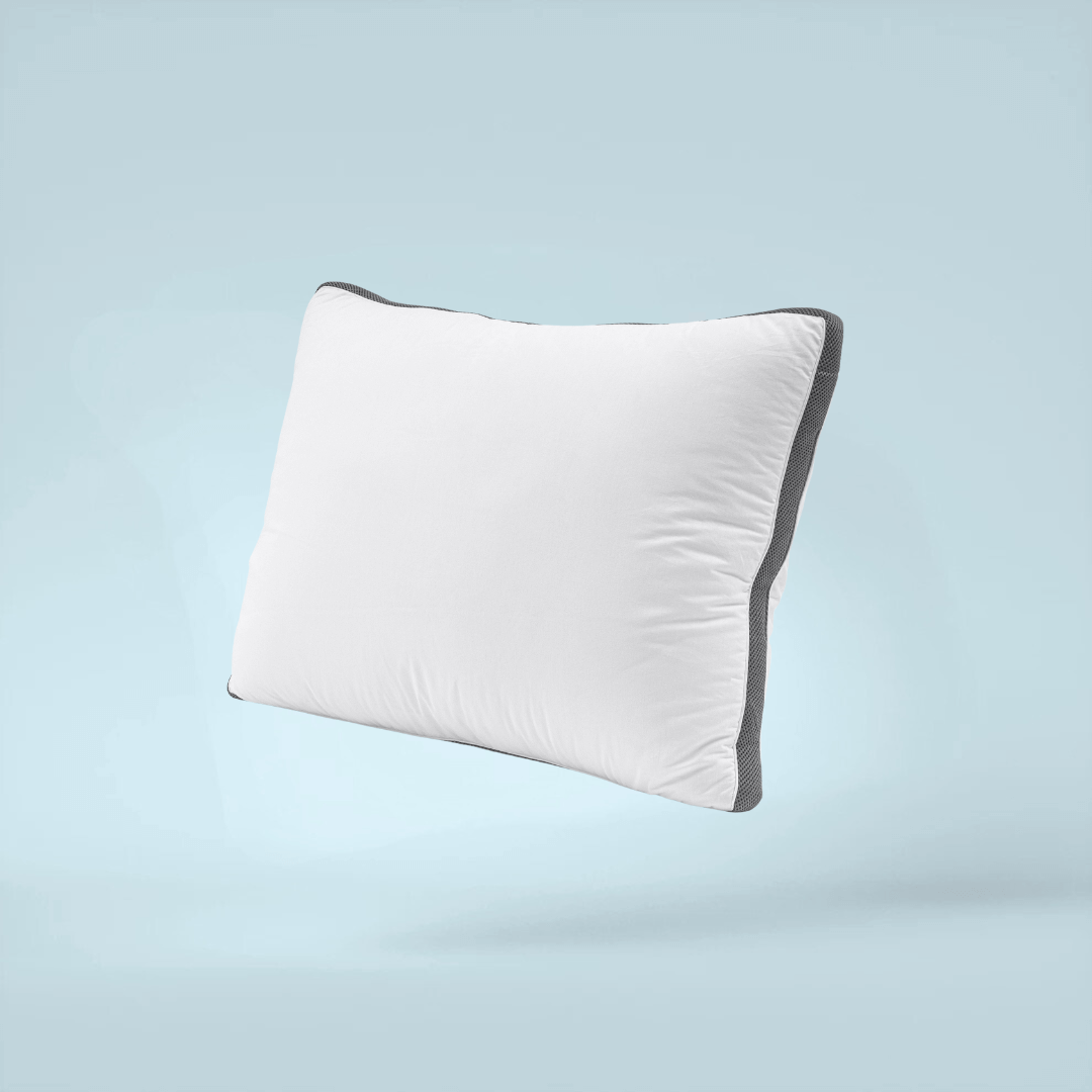 Easybed 3D Air Wit bundel met gratis 3D traagschuim hoofdkussen(s). Luxe ademend dekbed met vaste overtrek en perfecte temperatuurregeling het hele jaar door.