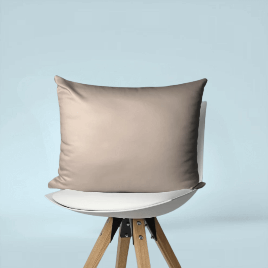 Katoensatijnen Kussenslopen Zand - Set van 2