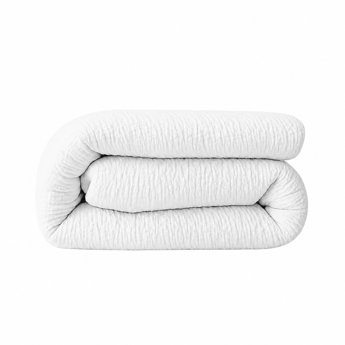 Abrigu Original mousseline dekbed Wit, opgevouwen op een witte achtergrond