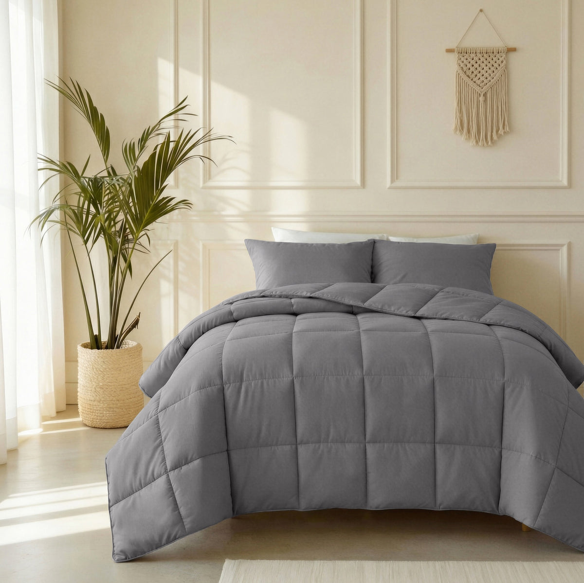 Abrigu Percale Antraciet – productfoto