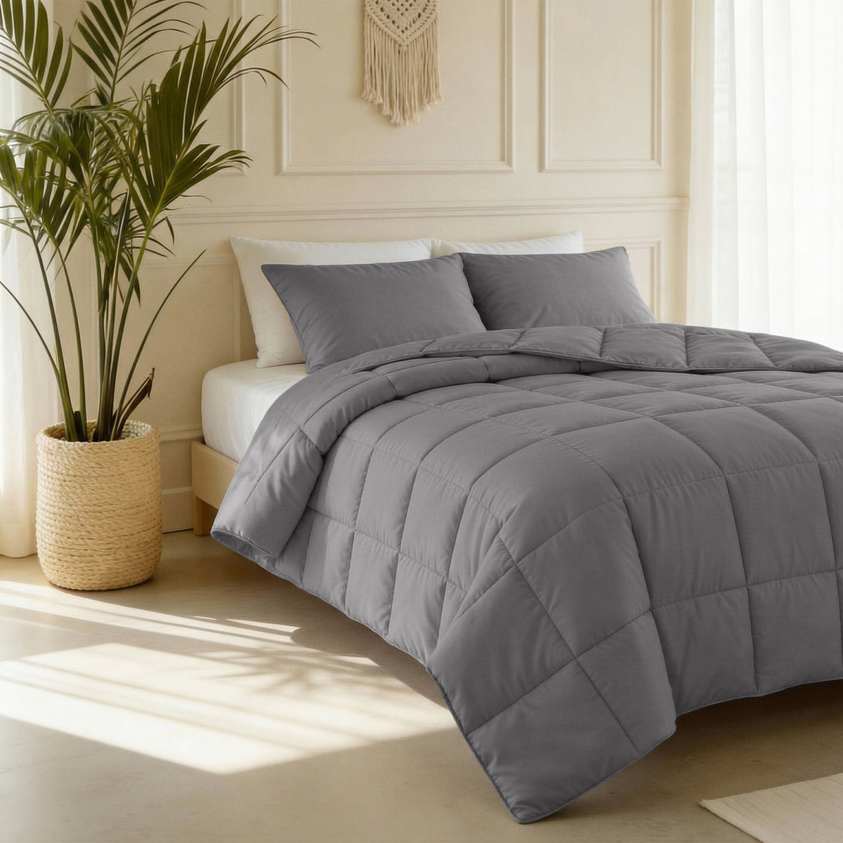Abrigu Percale Antraciet – productfoto