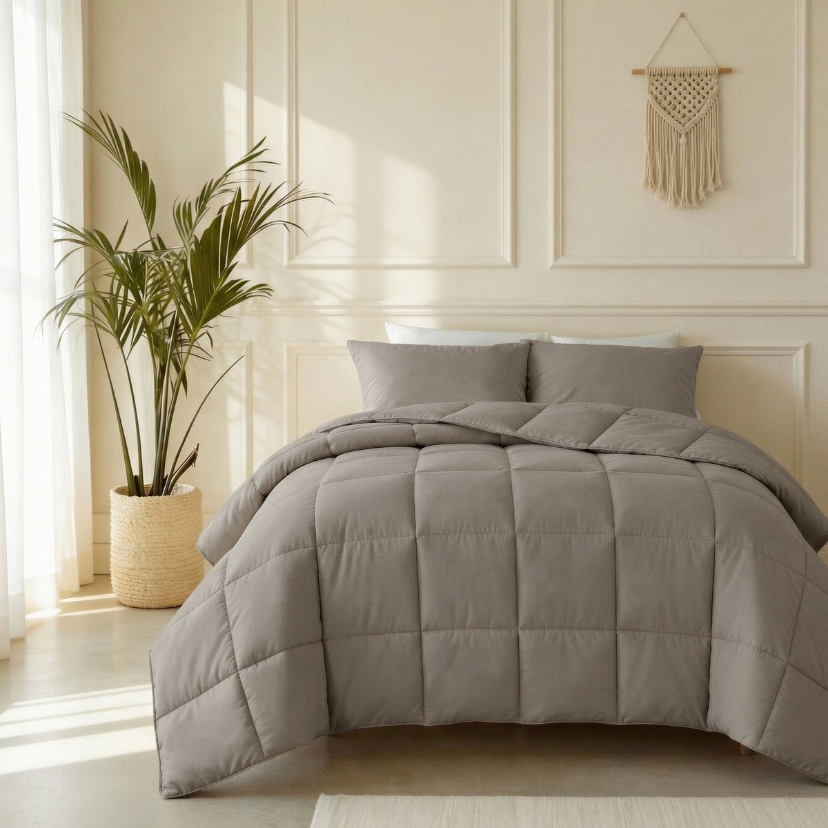 Abrigu Percale Taupe Bruin – productfoto