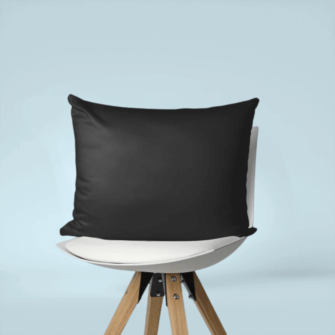 Katoensatijnen Kussenslopen Zwart - Set van 2